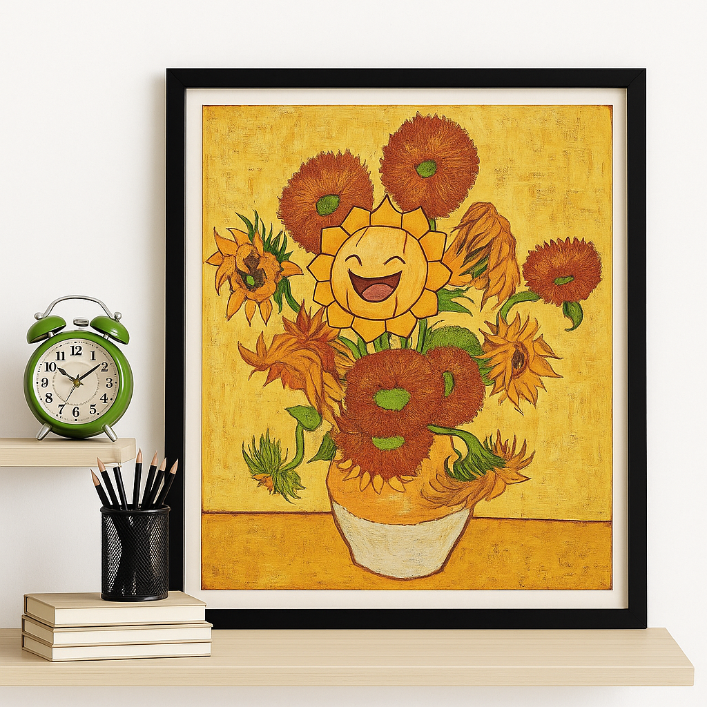 Canvas Zonnebloem 40x30cm