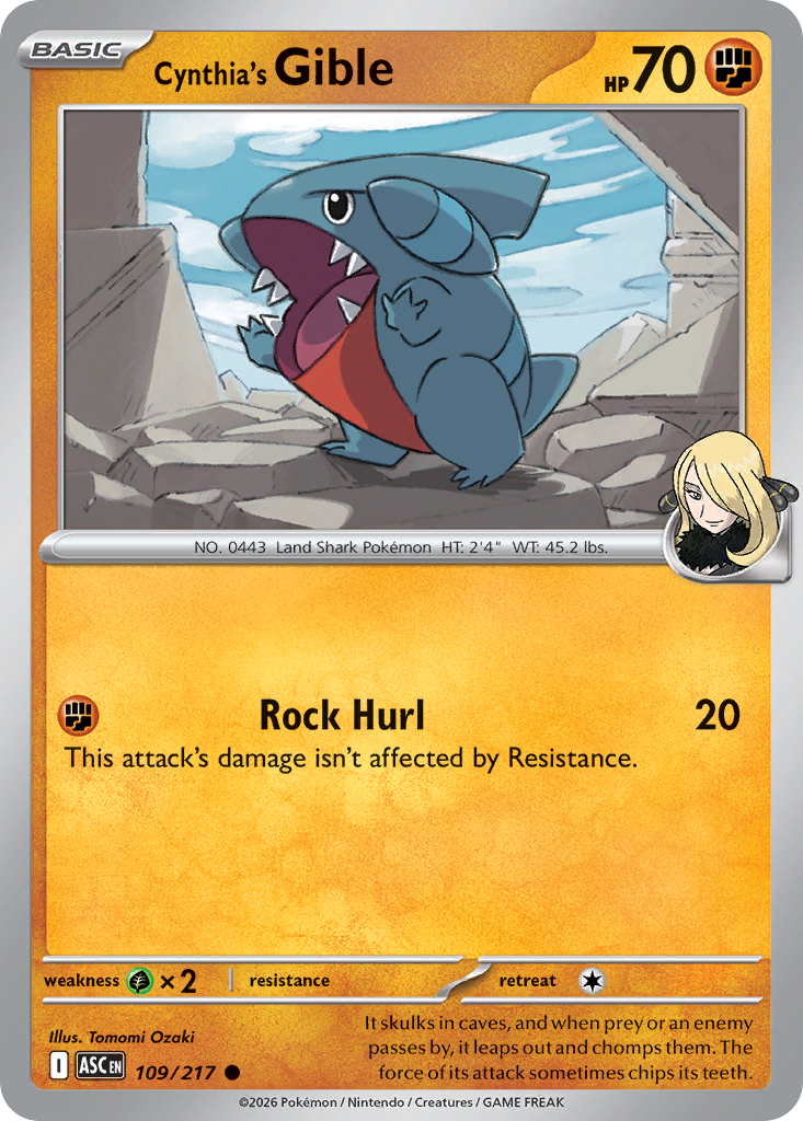 Cynthia's Gible - 109/217 - Normaal