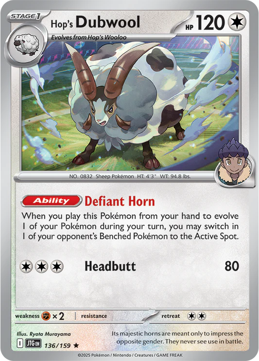 Hop's Dubwool - 136/159 - Holo