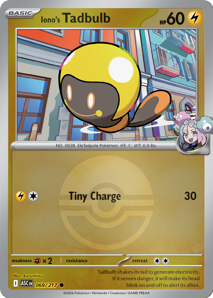 Iono's Tadbulb - 69/217 - Poké Ball Holo