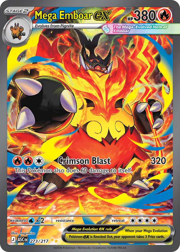 Mega Emboar ex - 273/217 - Holo