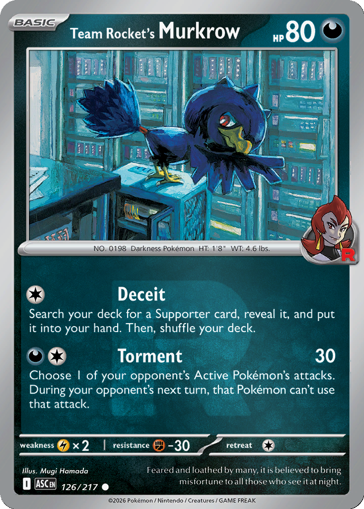 Team Rocket's Murkrow - 126/217 - Team Rocket Holo