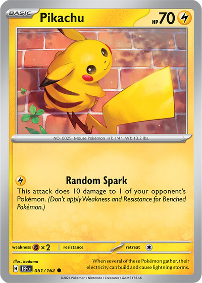 Pikachu - 51/162 - Normaal