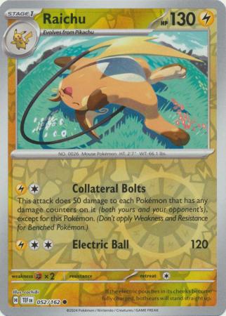 Raichu - 52/162 - Reverse