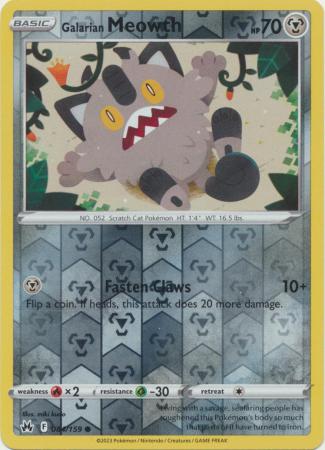 Galarian Meowth - 84/159 - Reverse