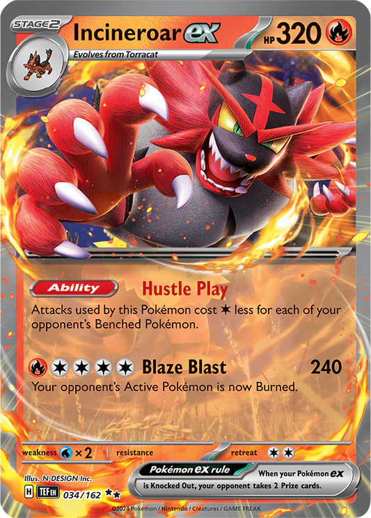 Incineroar ex - 034/162