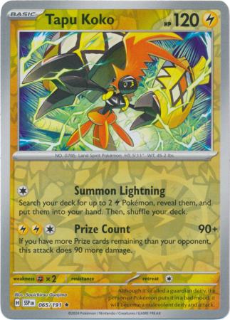 Tapu Koko - 65/191 - Reverse