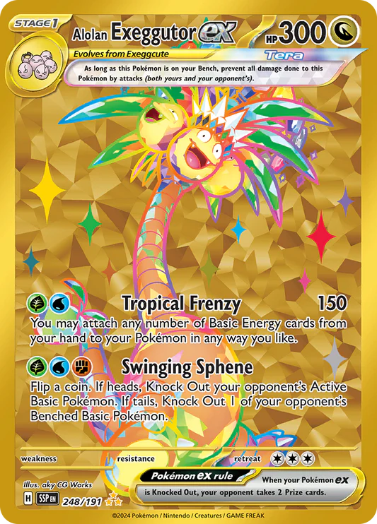 Alolan Exeggutor ex - 248/191 - Goud